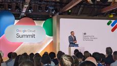 Peter Kyle, secretary of state for science, innovation and technology, speaking on stage at the Google Cloud Summit on July 9th 2025