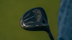 A close up of the sole of the Titleist GTS300 Mini Driver