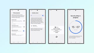 samsung galaxy one ui 7 beta theft protection screenshots