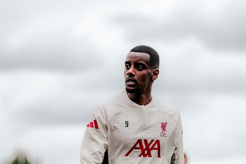 Alexander Isak in Liverpool training