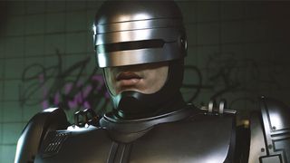 RoboCop Rogue City; a metal cyborg