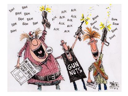 Political cartoon gun rights