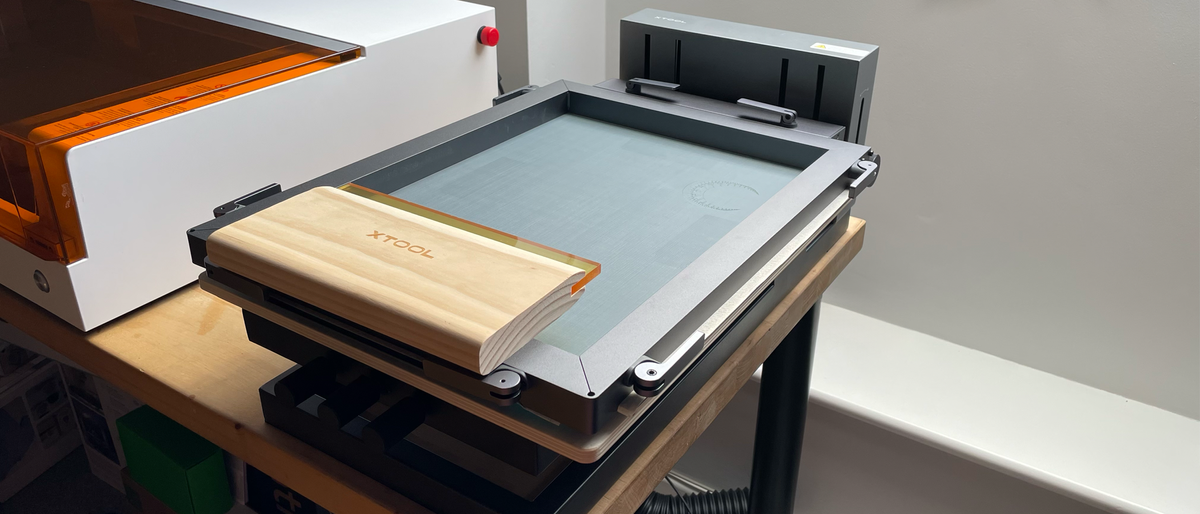 xTool Screen Printer review; a large craft machine on a table