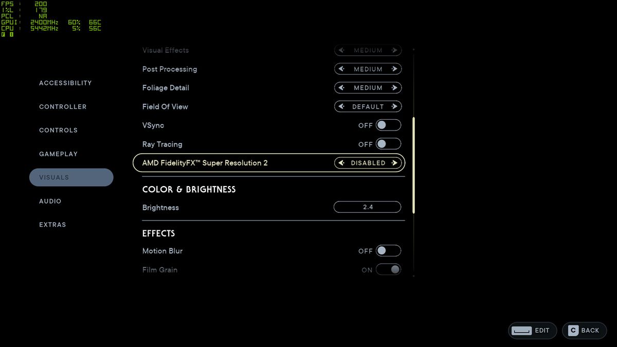 Star Wars Jedi Survivor image quality settings