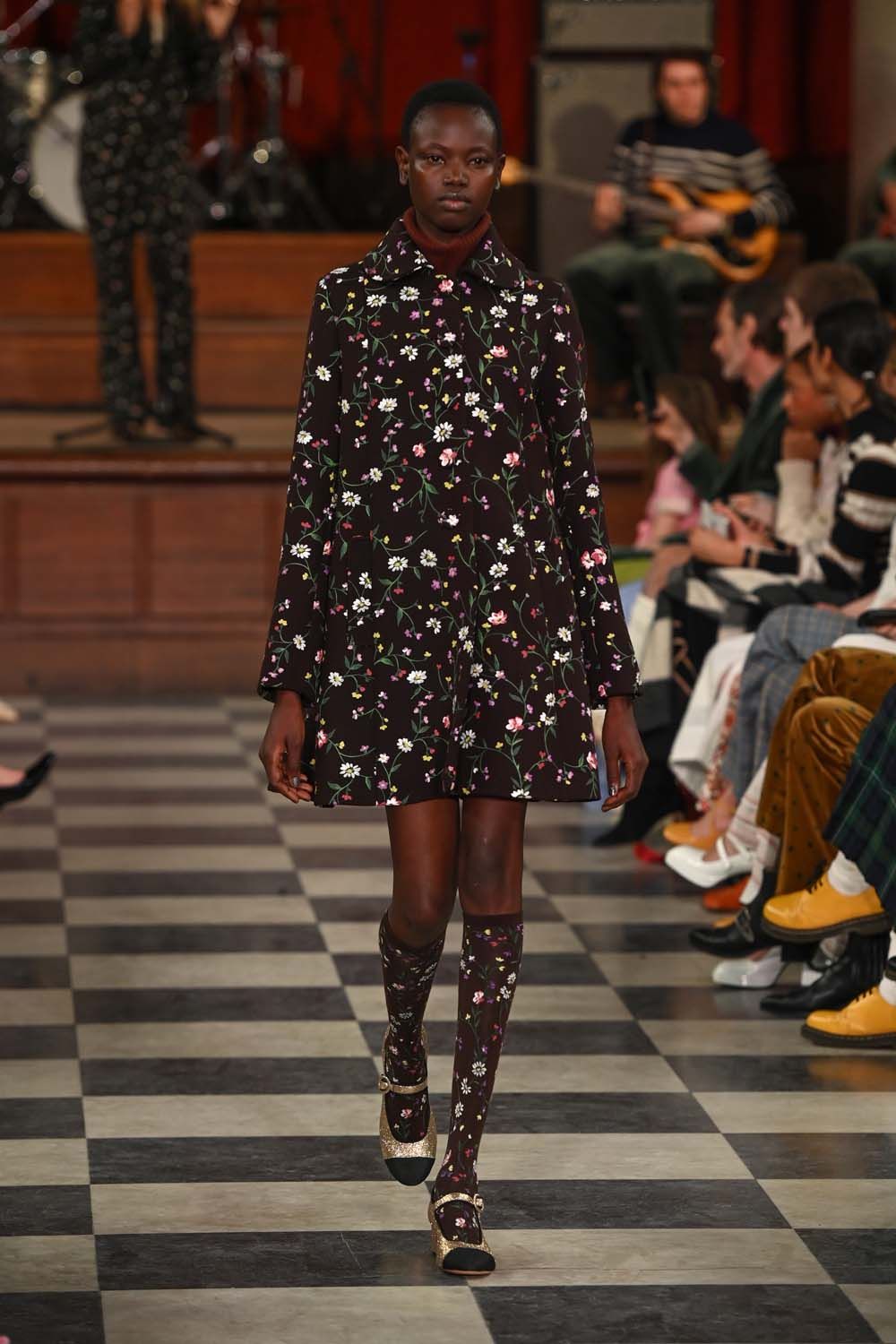 on the runway at London Fashion Week AW23