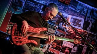 Michael Manring performs at Nidaba Theatre on March 3, 2015 in Milan, Italy.