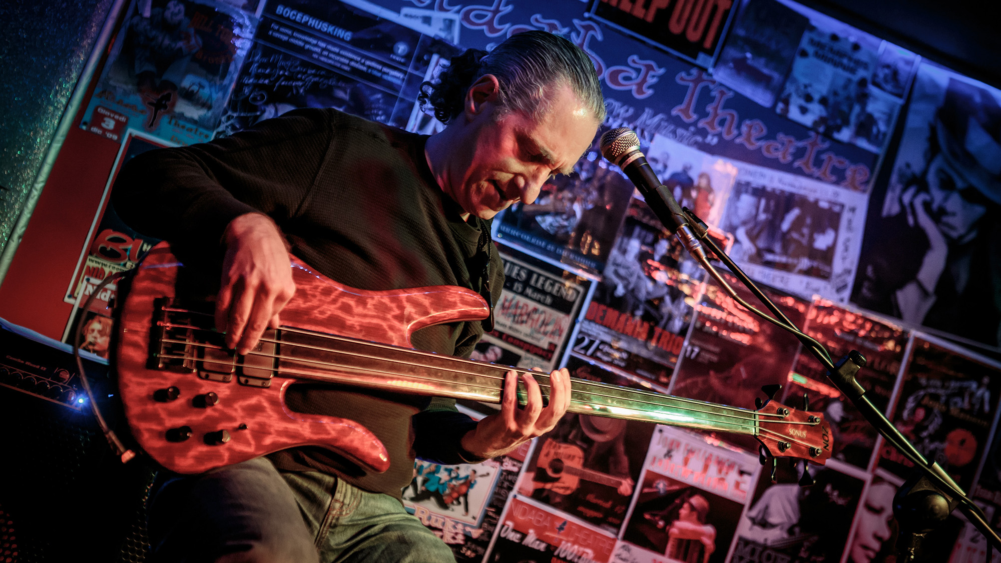 Michael Manring performs at Nidaba Theatre on March 3, 2015 in Milan, Italy.