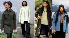 Moderls wearing Mountain Warehouse, Rains, Fairfax & Favor and Finisterre jackets