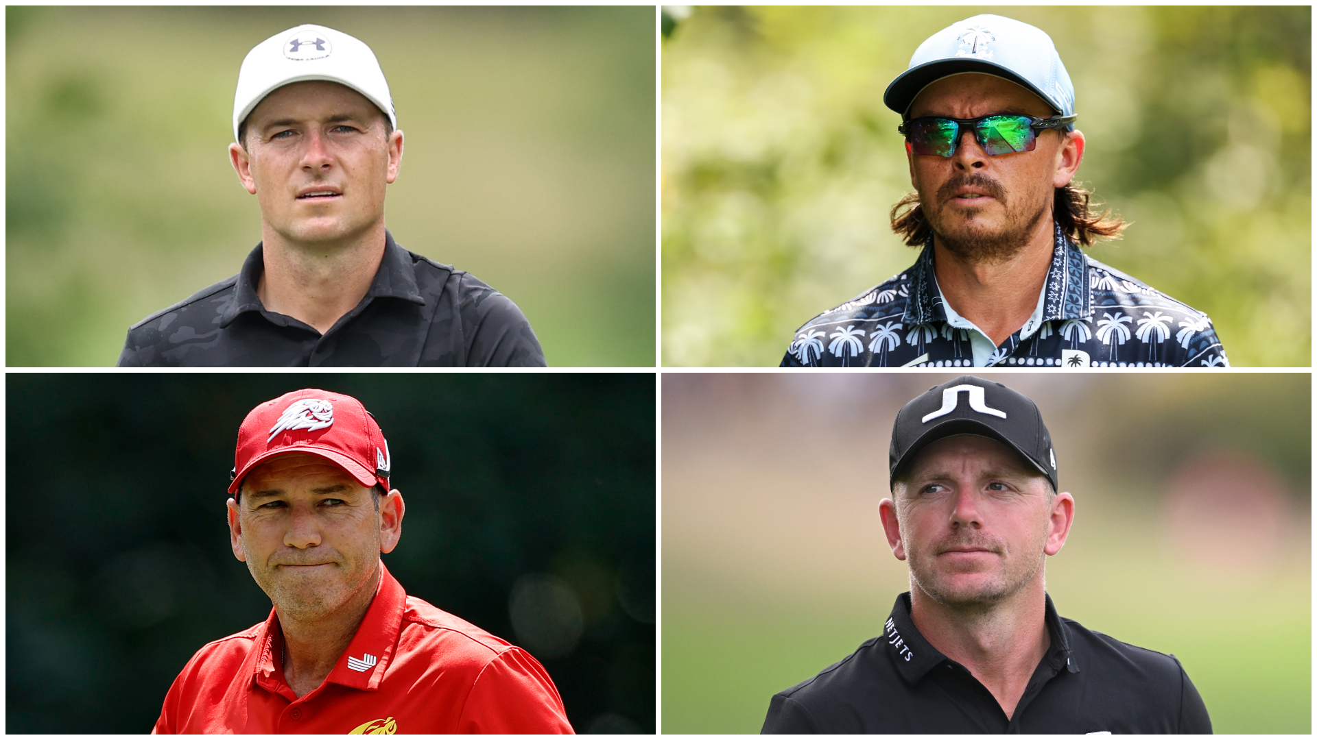Jordan Spieth, Rickie Fowler, Sergio Garcia and Matt Wallace 