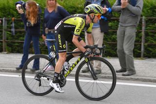 Simon Yates on the attack during stage 14 at the Giro