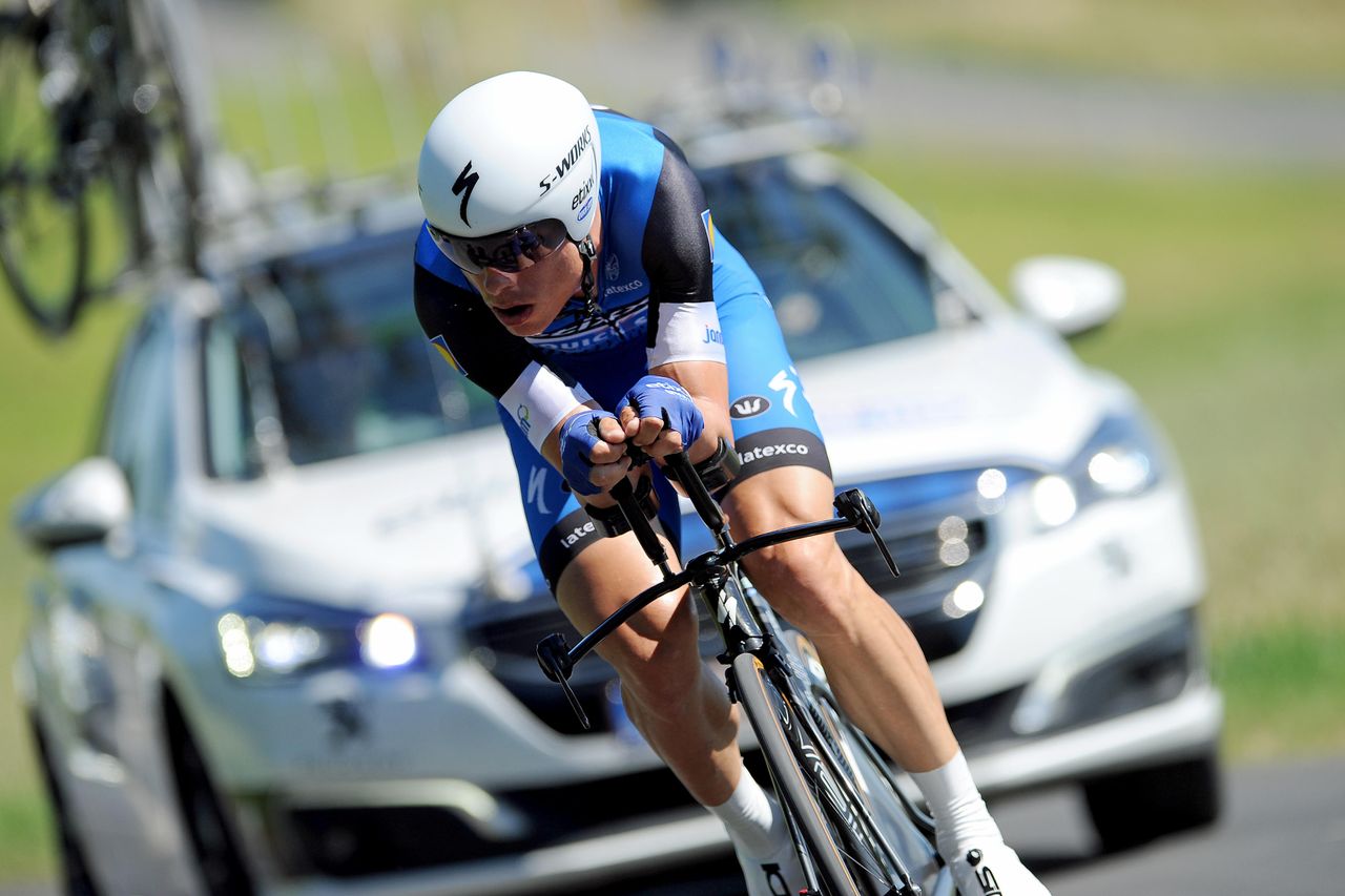 Tony Martin (Etixx-QuickStep) powers to win the 2016 German time trial championship.