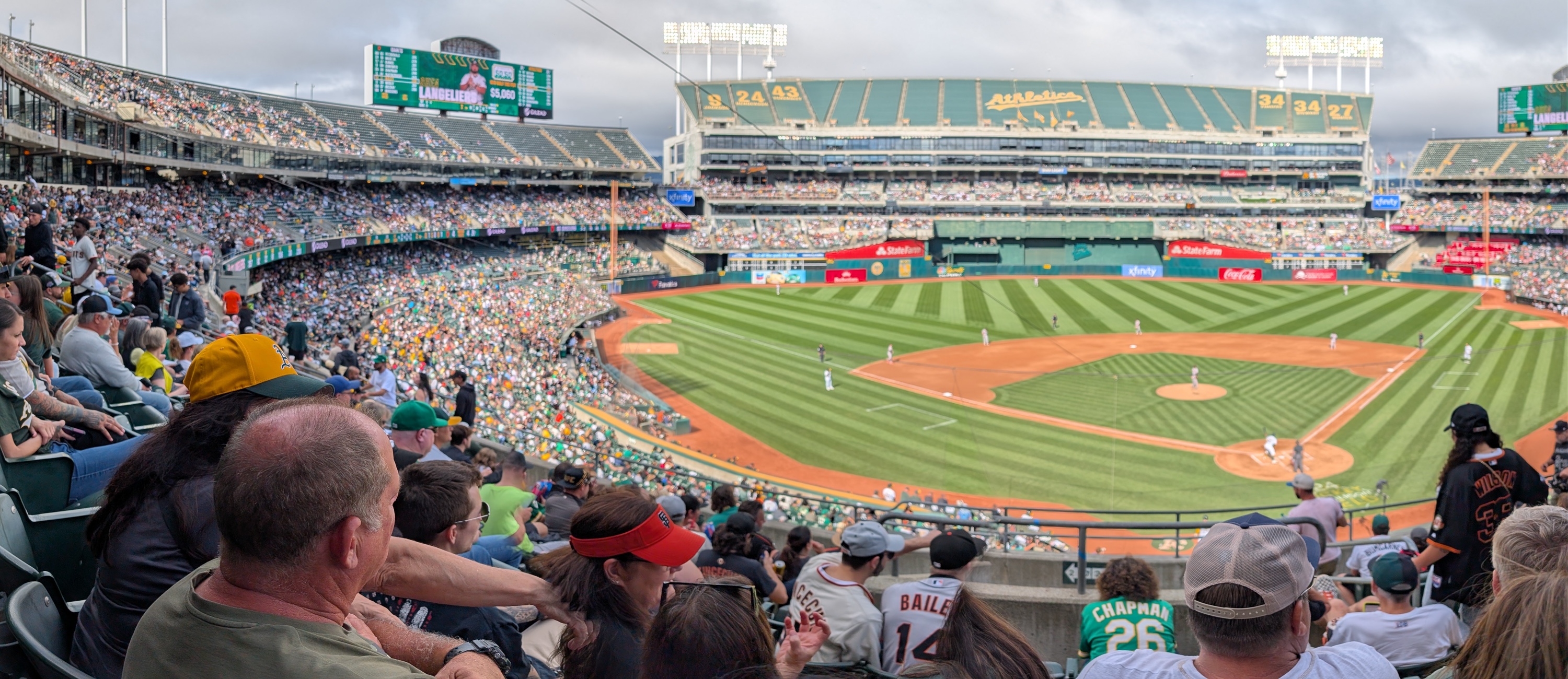 Panorama of Oakland Coliseum shot by Pixel 9 Pro