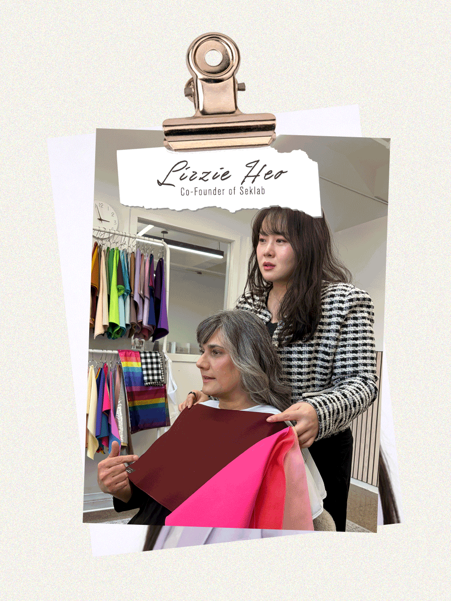 Seklab cofounder Lizzie Heo doing a color-anaysis session.