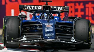 Williams' Thai driver Alexander Albon drives during the first practice session of the Formula One Chinese Grand Prix at the Shanghai International Circuit in Shanghai on March 21, 2025.