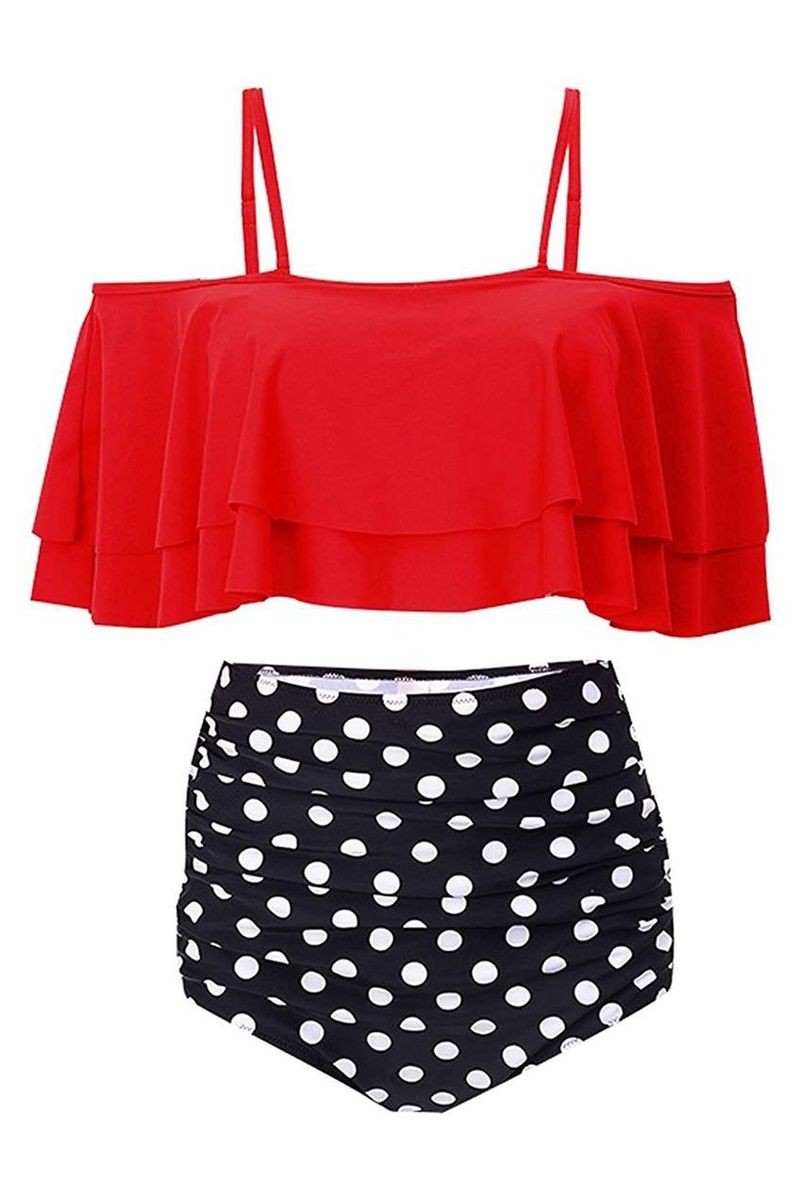 Tempt Me Two-Piece Tropical Ruffle Bikini