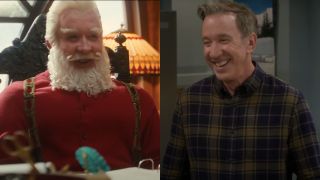Tim Allen as Santa in The Santa Clauses and Mike Baxter in Last Man Standing, pictured side by side.