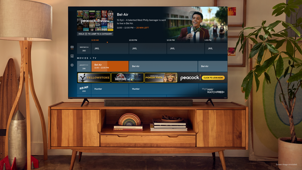 Vizio TV with streaming content