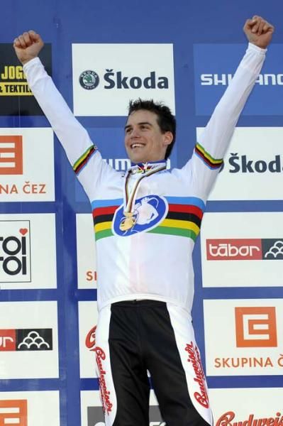 Stybar soaks in the moment.