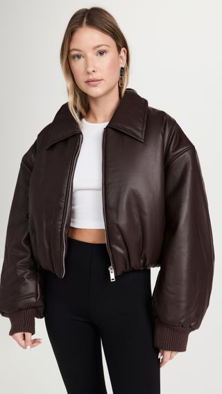 Leather Bomber Jacket