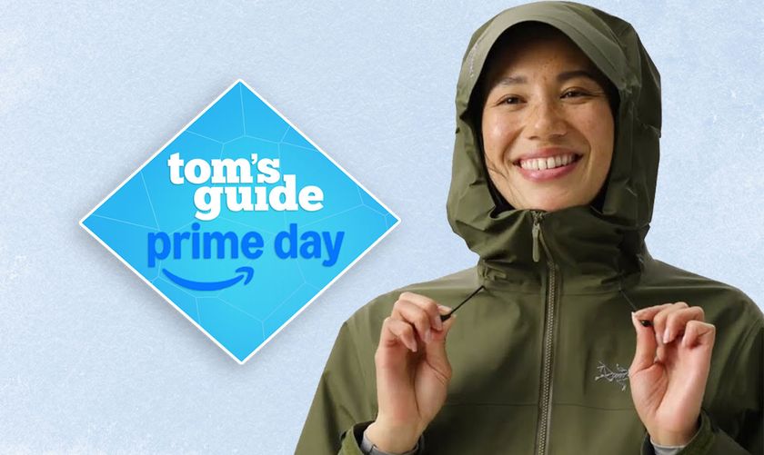 Woman wearing the Arc&#039;teryx Beta SL jacket