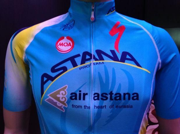 The front of the 2014 Astana jersey