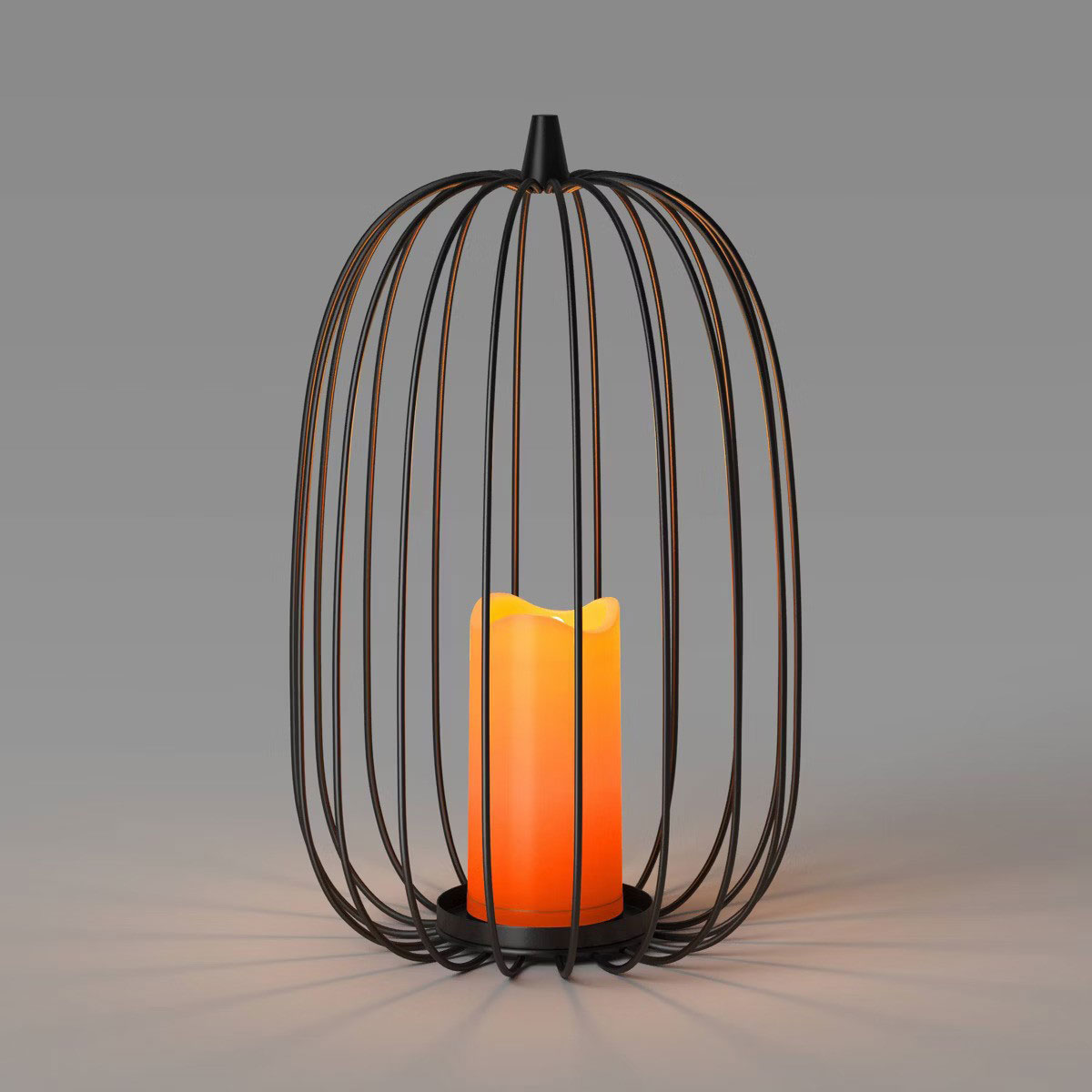 target Lit Metal Pumpkin Lantern