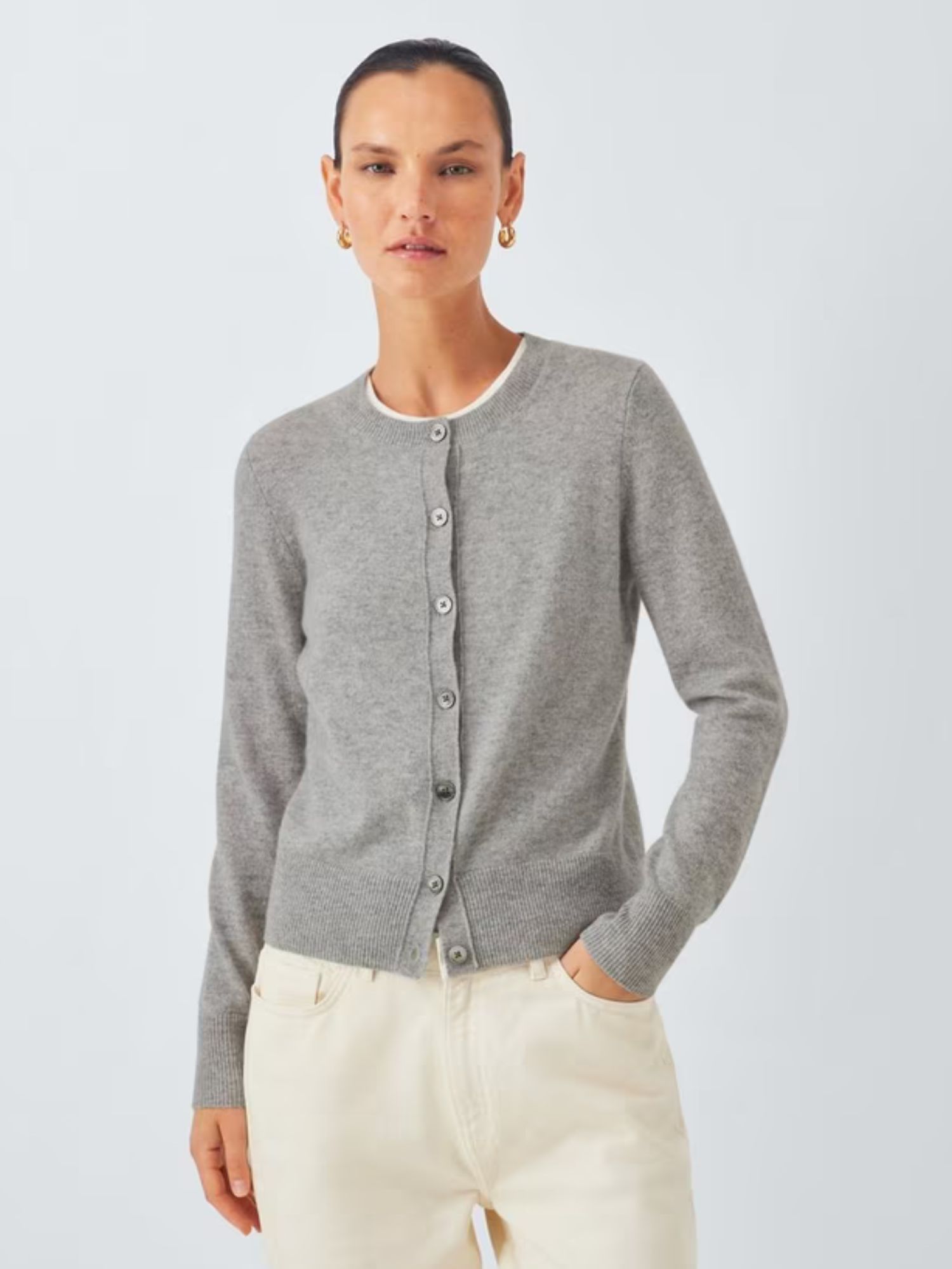 John LewisCashmere Crew Neck Cardigan