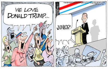 Political cartoon U.S. Donald Trump Jr.