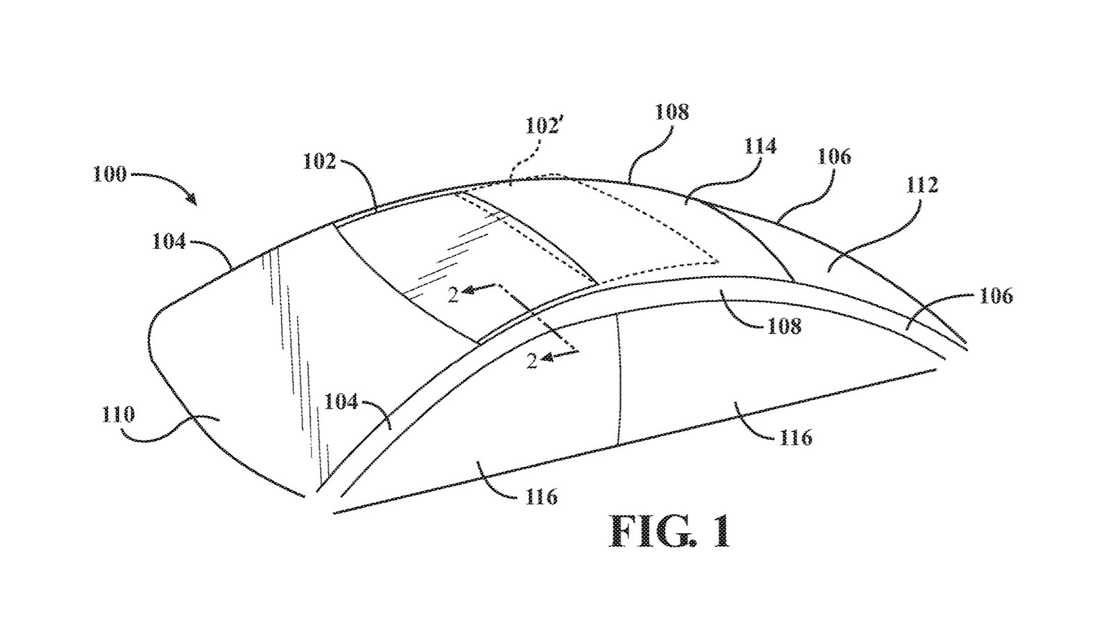 apple car sunroof patent illustration