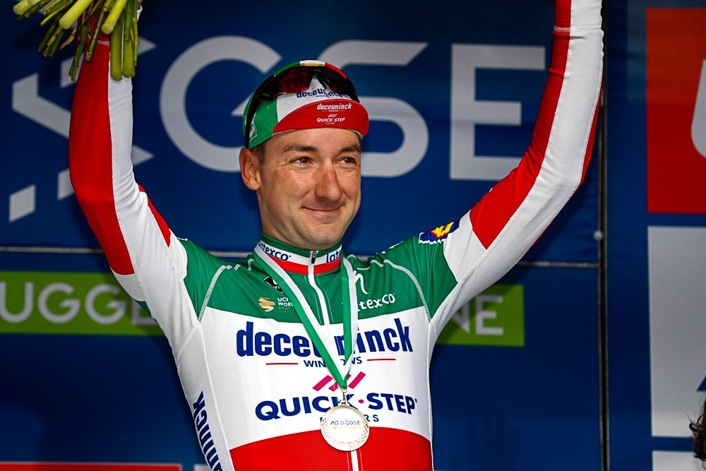 Deceuninck-QuickStep's Elia Viviani was third at De Panne