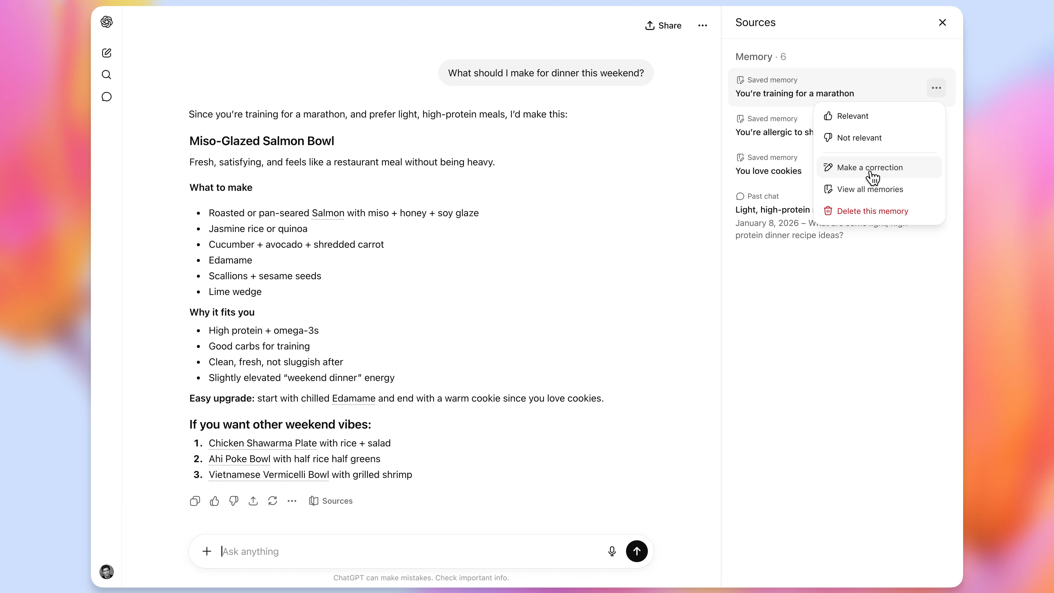 Managing memory sources in ChatGPT-5.5 Instant