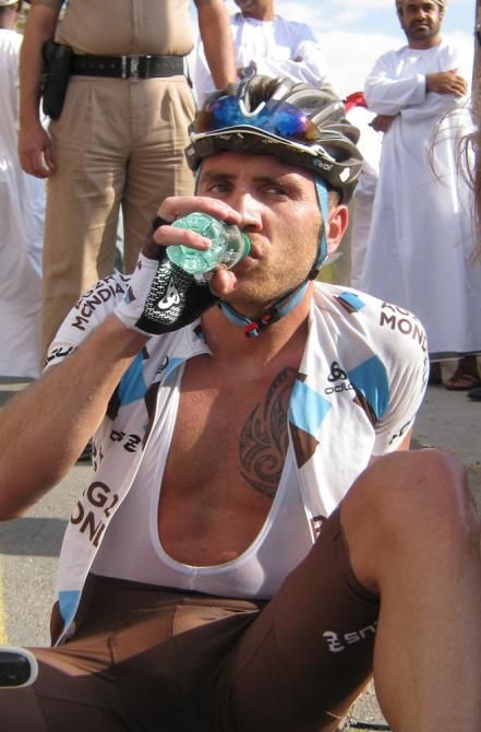 Rinaldo Nocentini (Ag2r-La Mondiale) after the stage 4 finish on Green Mountain.