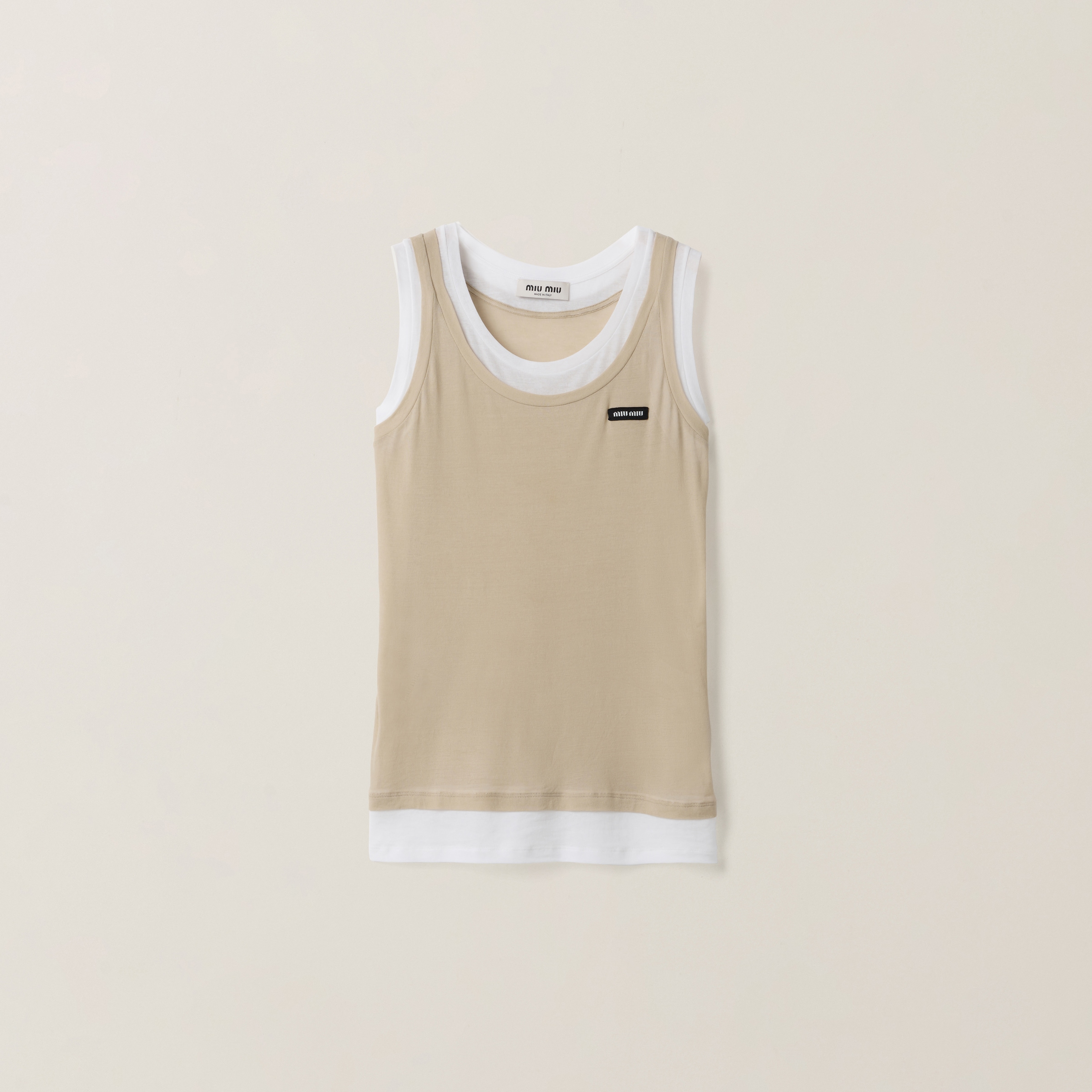 Ribbed Jersey Tank Top