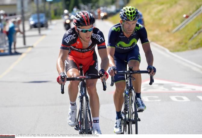 Danil oWyss (BMC) and Jose Joaquin Rojas (Movistar)