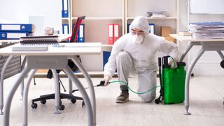 exterminator in office