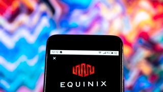 Equinix logo on cellphone