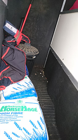The lorry packed full, ready to go