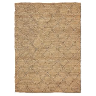 A jute rug with texture