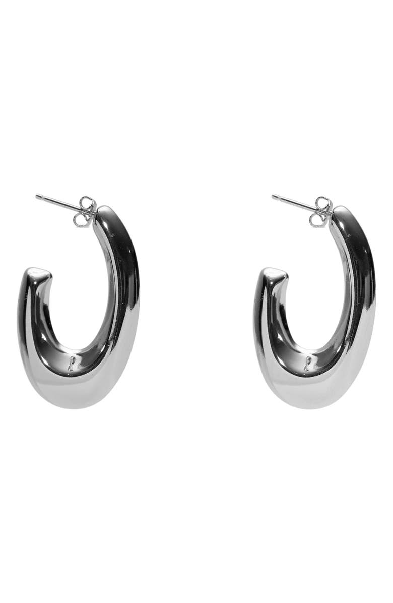 Graduated Oval Hook Hoop Earrings