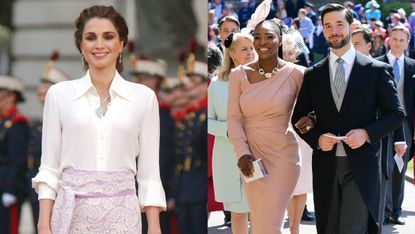 royal wedding best dressed guests queen rania serena williams