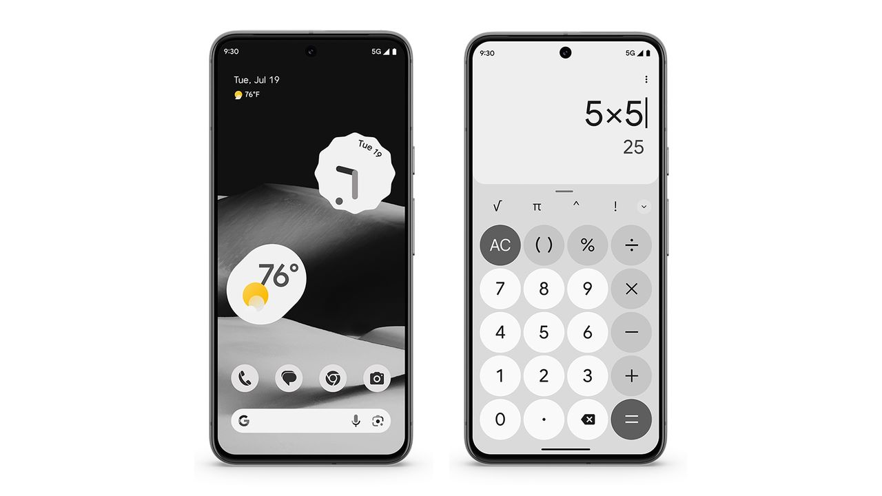 Monochrome theme on Pixel 8