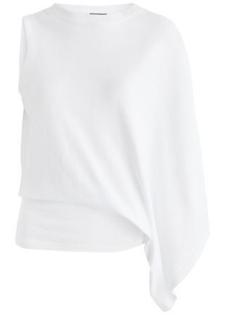 Asymmetrical One Sleeve Cotton T-Shirt