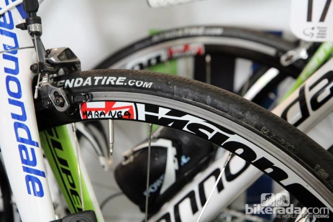 Even top pro riders use clinchers for training. Cannondale also had some spare bikes for Stage 1 fitted with clinchers from new sponsor Vision, too.