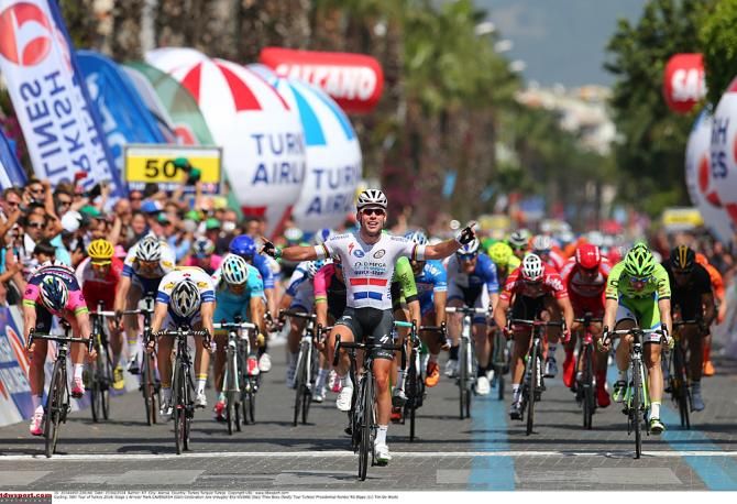 Mark Cavendish (Omega Pharma-Quickstep) wins stage 1 of the 2014 Tour of Turkey