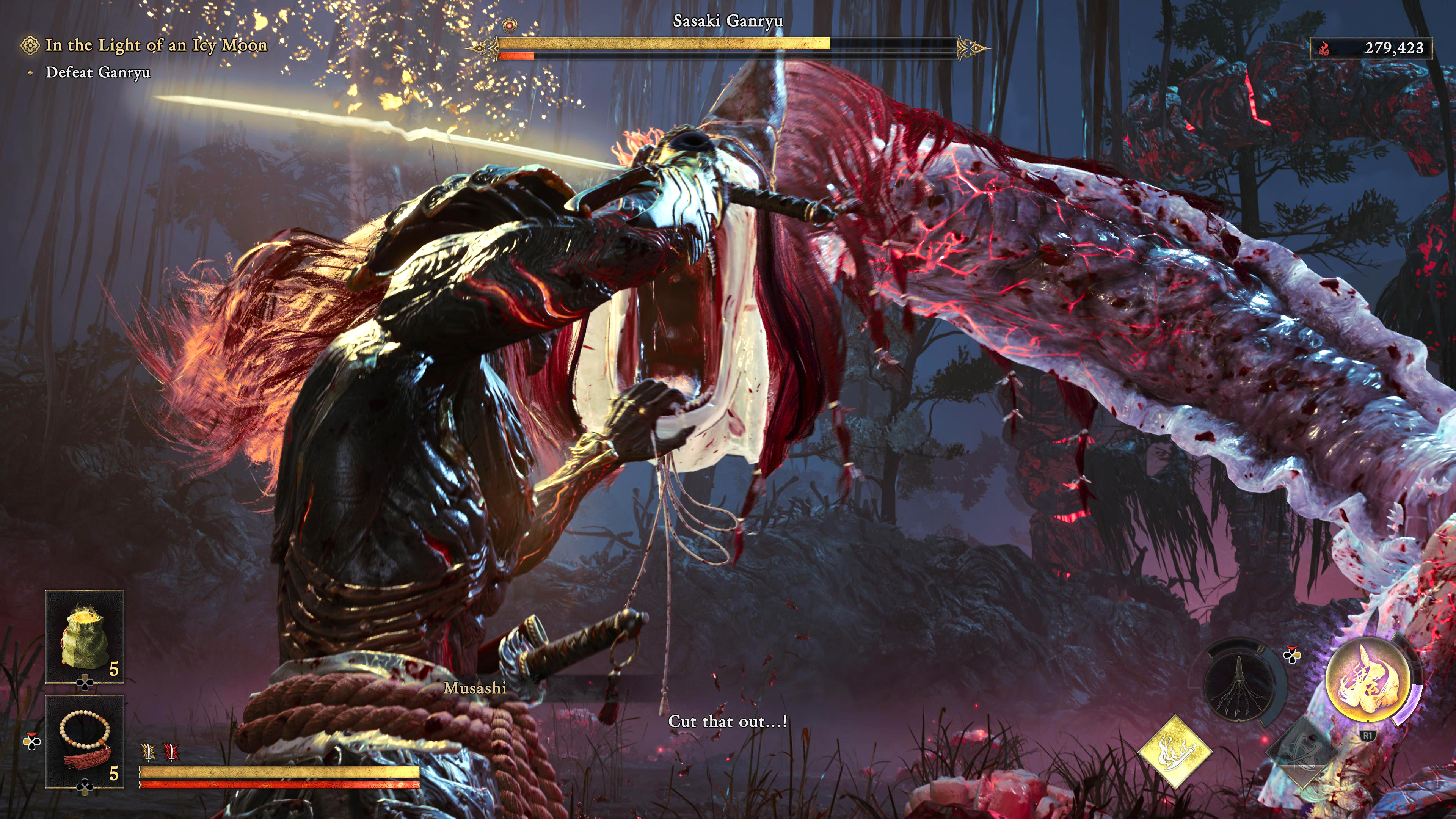 screens from a fantasy samurai game
