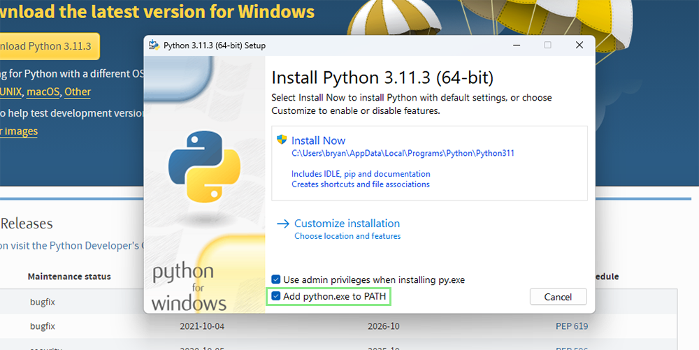 Python 3 installation guide for Windows