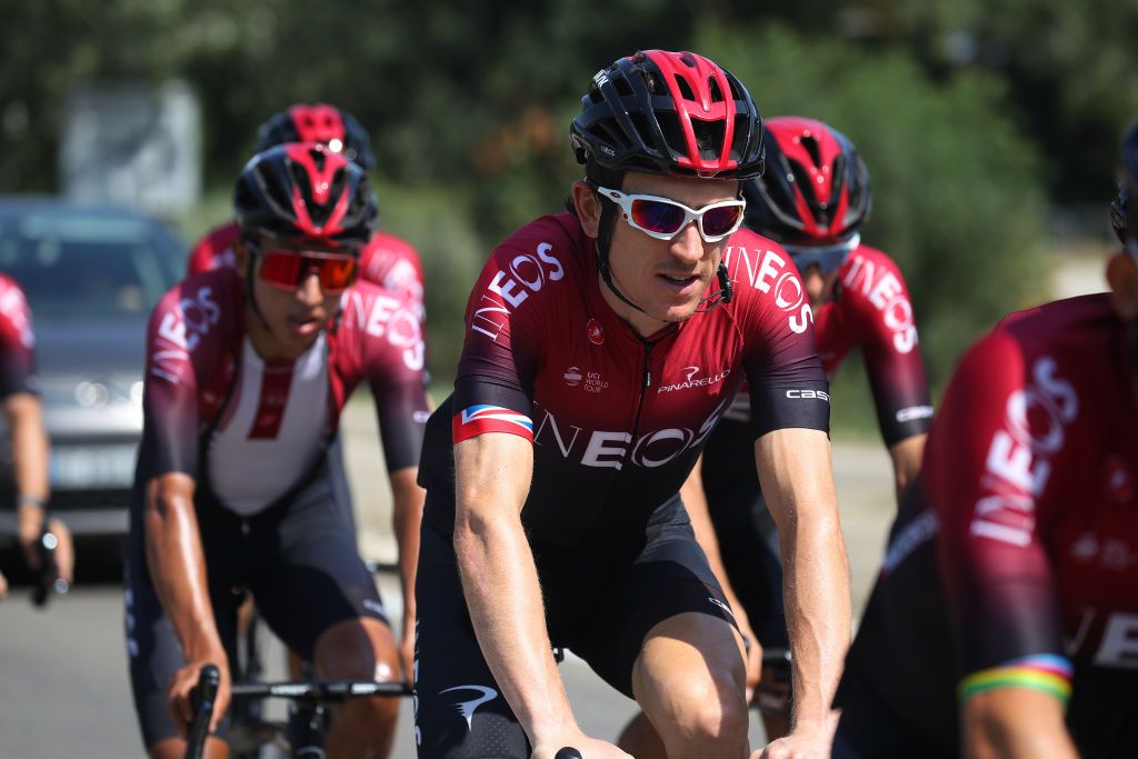 Geraint Thomas and Team Ineos in N&icirc;mes.