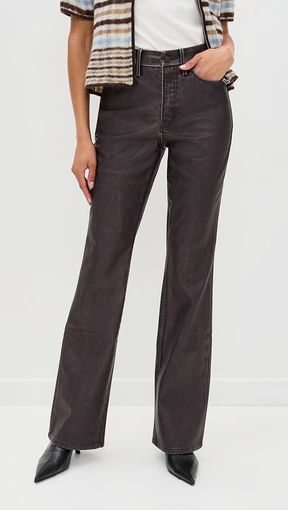 Good American Good Classic Bootcut Faux Leather Pants