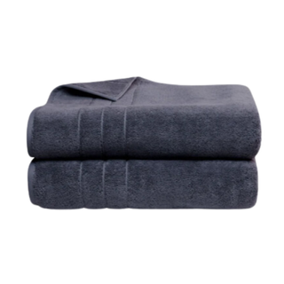 brooklinen black and white guest towel