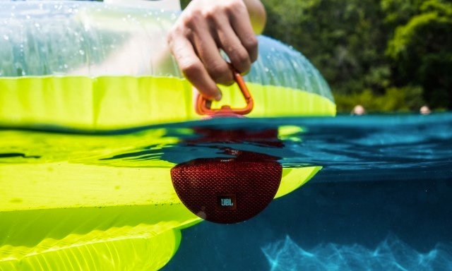 Waterproof protection demonstrated on the JBL Clip 2